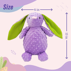 Purple Bunny Plush Dog Toy