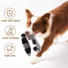 Raccoon Plush Dog Toy