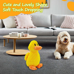 Yellow Duck Plush Dog Toy