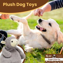 Gray Sheep Plush Dog Toy