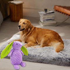 Purple Bunny Plush Dog Toy