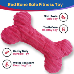 Pink Bone Plush Dog Toy