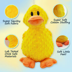 Yellow Duck Plush Dog Toy