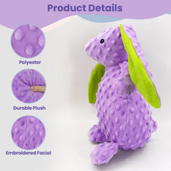 Purple Bunny Plush Dog Toy