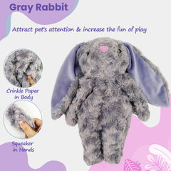 Grey Rabbit Dog Toy