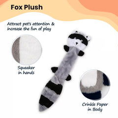 Raccoon Plush Dog Toy