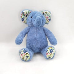 15" Blue Elephant Plush Dog Toy – Soft Squeaky Toy for Dogs & Pets