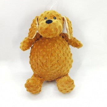 15" Brown Dog Plush Toy – Soft Squeaky Stuffed Toy for Dogs & Puppies