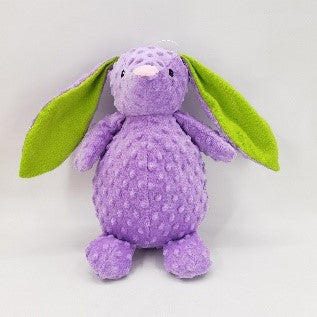 15" Purple Bunny Plush Dog Toy – Vibrant Squeaky Cuddle Buddy for Playful Pups