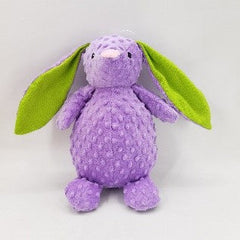 15" Purple Bunny Plush Dog Toy – Vibrant Squeaky Cuddle Buddy for Playful Pups