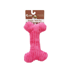 Pink Bone Plush Dog Toy
