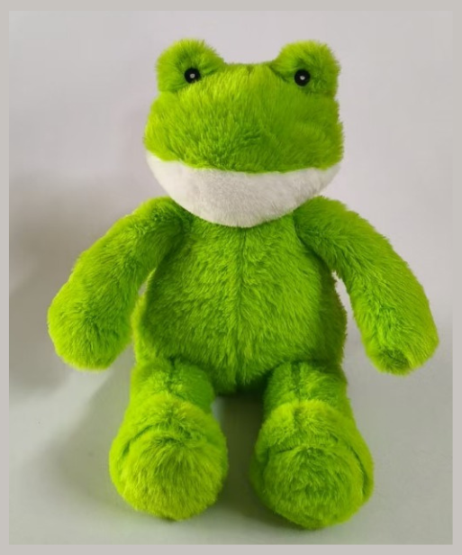 Smiley Green Frog Plush Stuffed Toy
