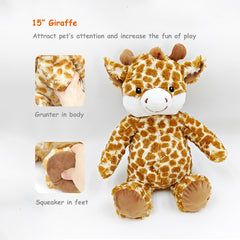 Giraffe Pattern Plush Dog Toy