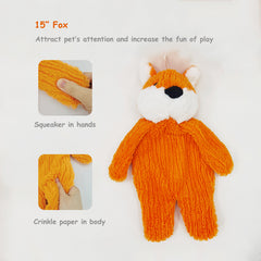 Fox Plush Dog Toy