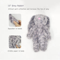 Grey Rabbit Dog Toy