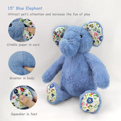 Blue Elephant Dog Toy