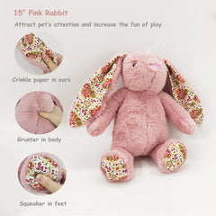 Pink Bunny Dog Toy
