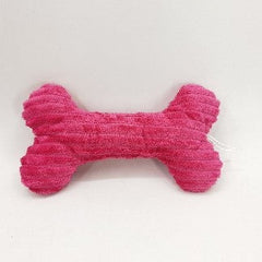 8 Inch Pink Bone Plush Dog Toy – Pet-Safe Squeaker Chew Toy