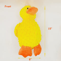 Yellow Duck Plush Dog Toy