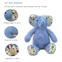 Blue Elephant Dog Toy
