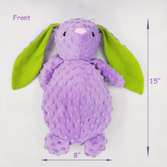 Purple Bunny Plush Dog Toy