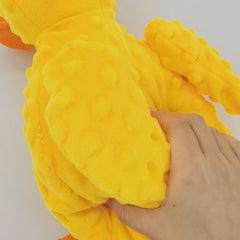 Yellow Duck Plush Dog Toy