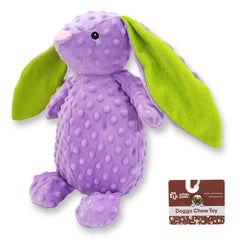 Purple Bunny Plush Dog Toy